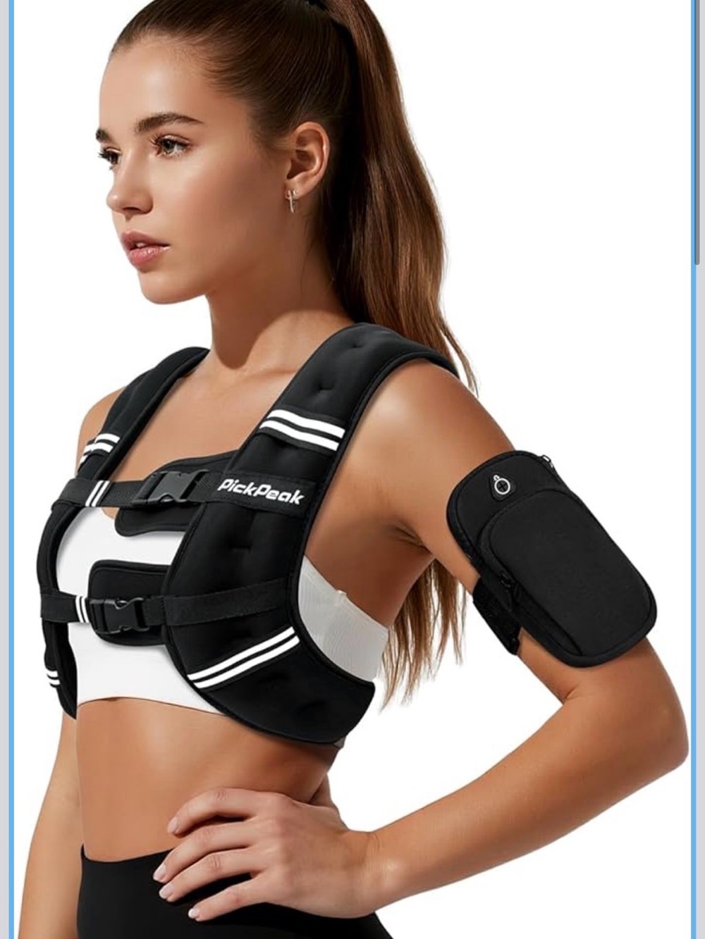 12lb Black Weighted Vest for Fitness